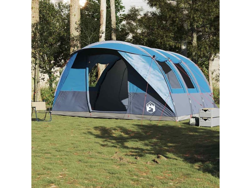  Tente de camping, tente tunnel 5 personnes bleu imperméable shl95317  - Conforama C