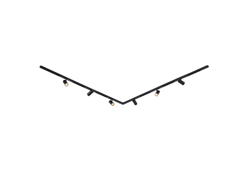 Système sur rail magnétique 2 m noir 6 spots led de 30w - transformateur externe - lyne Lyne - Conforama A