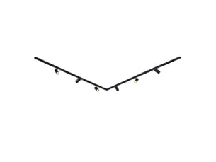 Système sur rail magnétique 2 m noir 6 spots led de 30w - transformateur externe - lyne