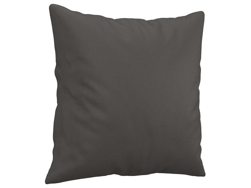  Lot de 2 coussins décoratifs gris 40x40 cm similicuir cf60864  - Conforama C