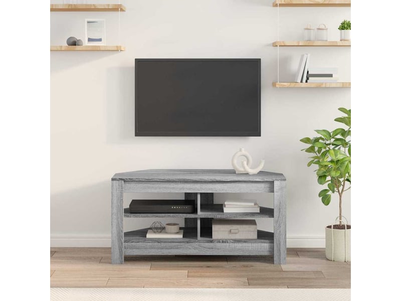  Meuble tv d'angle moderne 102x41x50 cm sonoma gris bois d'ingénierie  - Conforama D