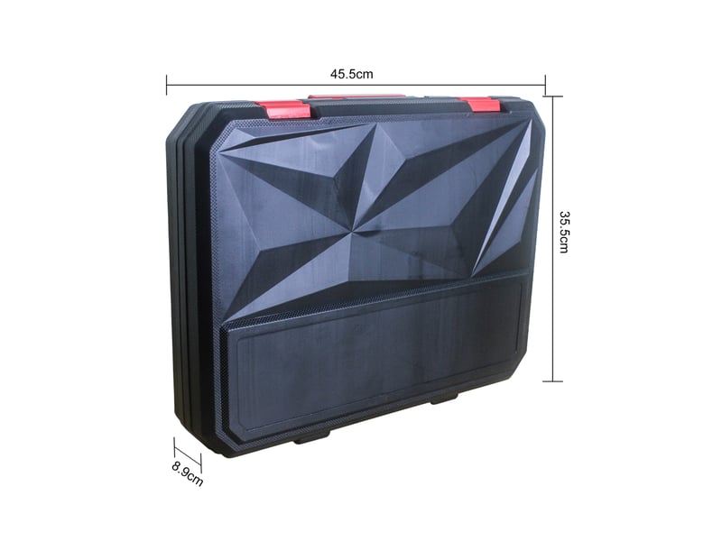  Coffret d'outils 238 pièces 45,5 x 35,5 x 8,9 cm noir et rouge en acier au carbone avec serrure  - Conforama B