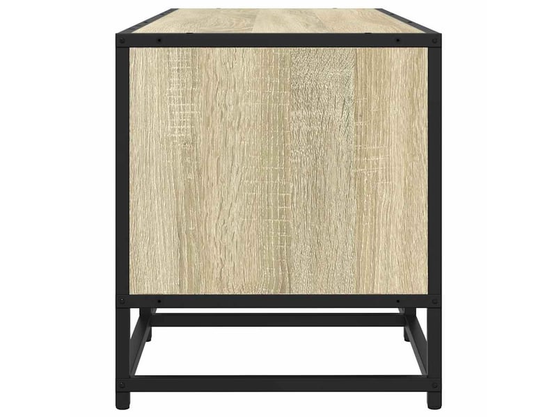  Meuble tv - banc tv - meuble de rangement chêne sonoma 120x35x41 cm bois d'ingénierie et métal  - Conforama E