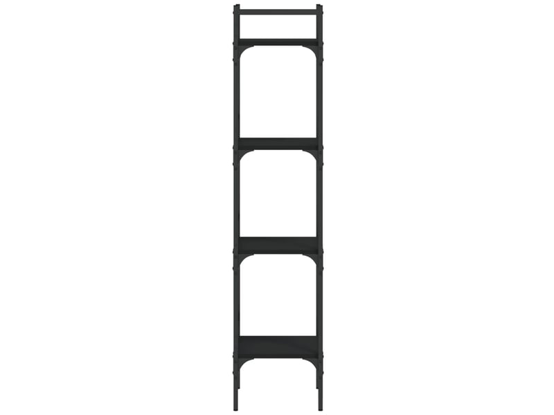  Bibliothèque à 4 niveaux, armoire à livres noir 35x30x138,5 cm bois d'ingénierie  - Conforama E