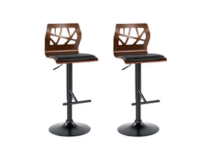 Lot de 2 chaises de bar petersburg cuir pu noir