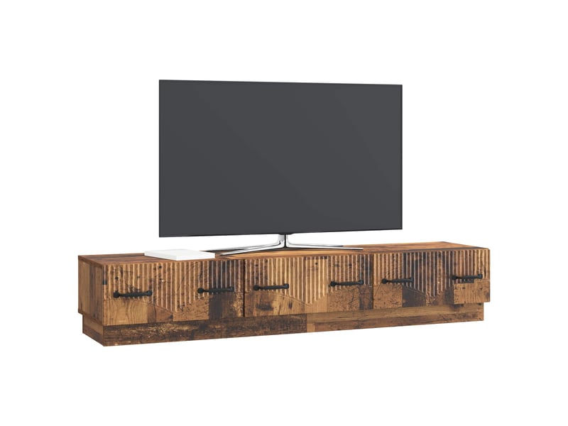  Meuble tv - banc tv - meuble de rangement bois ancien 147 x 34,5 x 27 cm bois d'ingénierie  - Conforama C