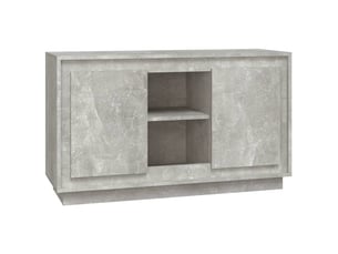 Buffet - bahut - meuble de rangement gris béton 102x35x60 cm bois d'ingénierie