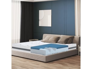 Matelas 200x210 cm <strong>THE WHITE STONE</strong> <strong></strong> Mousse à mémoire de forme soutien Medium épaisseur 22 cm