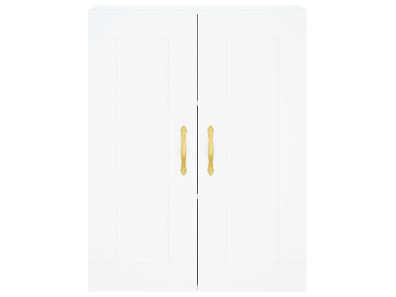  Buffet haut - bahut - meuble de rangement blanc 69,5x34x180 cm bois d'ingénierie  - Conforama E