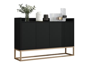 Buffet 4 porte(s)   <strong>BRILVERDE </strong> <strong></strong> - 120 cm coloris noir 