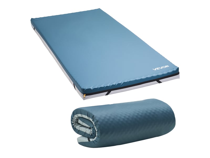  Vevor matelas médical 1 personne, mousse double couche infusée de gel 26d, 193 x 86,4 x 8,9 cm, charge 136 kg, housse oxford imperméable, déhoussable, livré roulé LSS006 - Conforama A