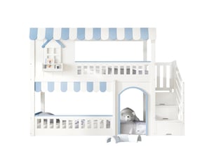 Lit mezzanine 90x200 cm <strong>STILVORA</strong> <strong></strong> coloris blanc