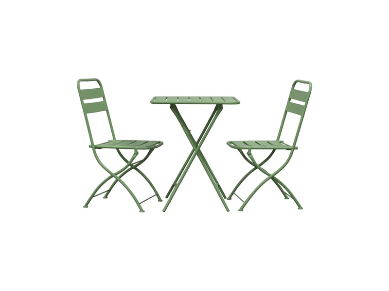 Table de jardin pliable en métal vert - baca - Conforama E