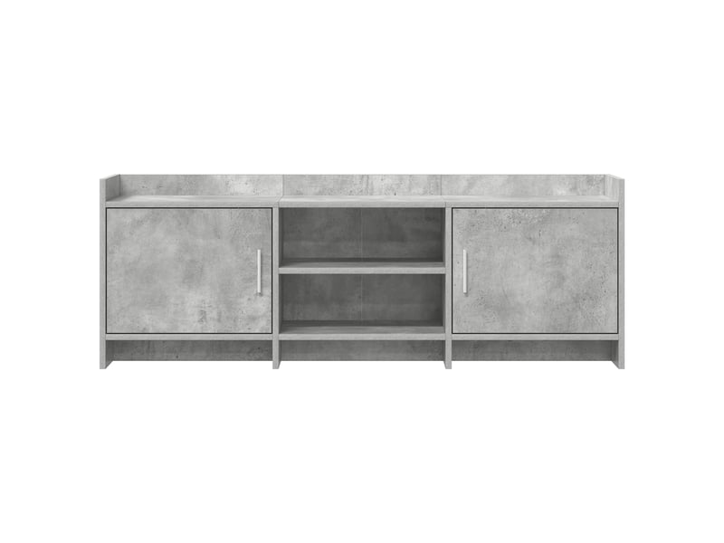  Meuble tv - banc tv - meuble de rangement 130 x 33 x 47 cm gris béton bois d'ingénierie  - Conforama E