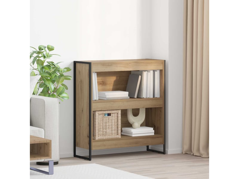  Bibliothèque, armoire à livres 80 x 30 x 86,5 cm bois d'ingénierie chêne artisan  - Conforama B