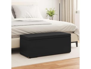 Tabouret bas, ottoman noir 101x41x40 cm