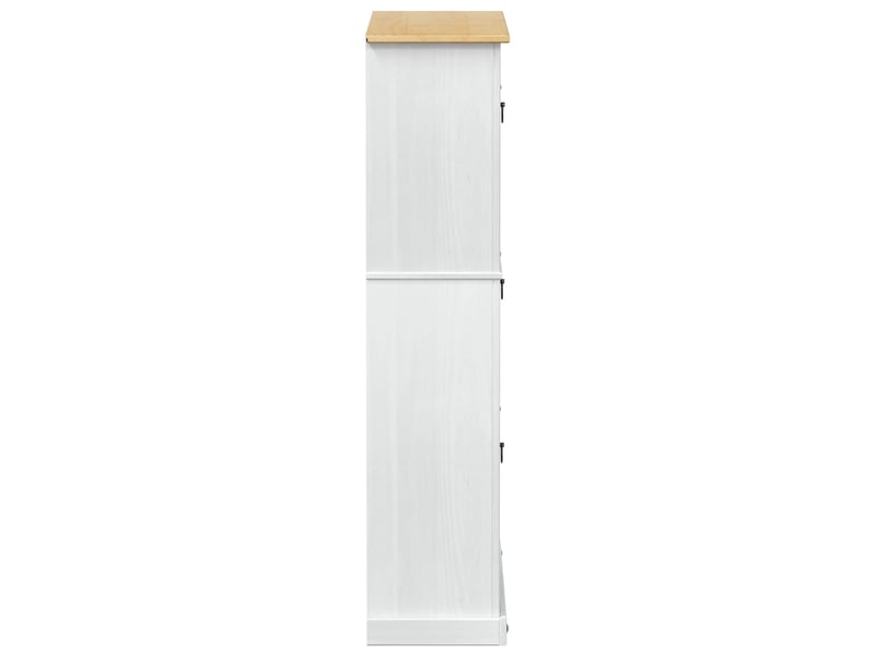  Meuble à chaussures, armoire à chaussures corona blanc 99x32x138 cm pin massif  - Conforama E