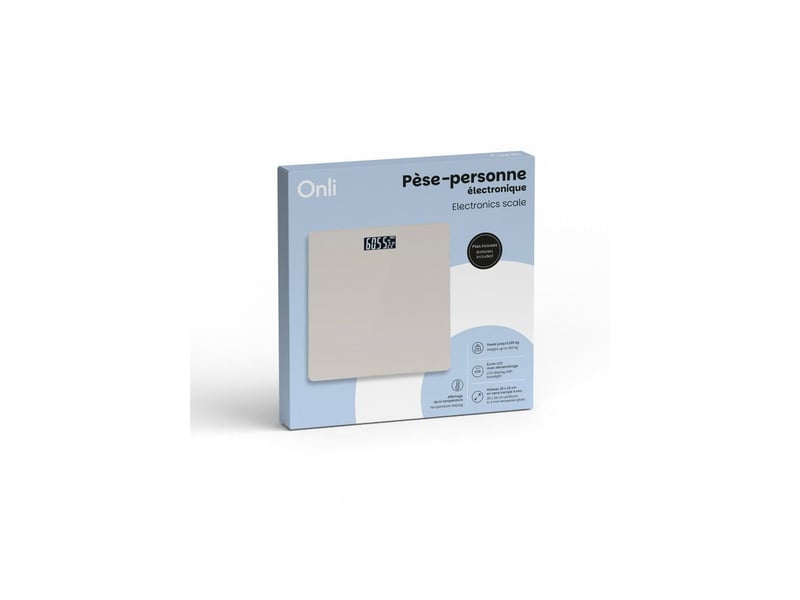  Balance pese personne electronique verre trempe 180 kg lcd retroeclairage on1001g ONL3523930110566 - Conforama C