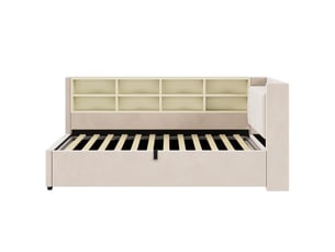 Lit banquette 90x200 cm MAISONORA   coloris beige
