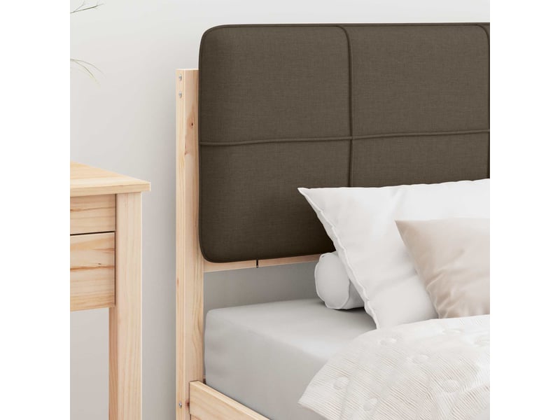  Lit simple- lit adulte -  cadre de lit avec tête de lit rembourrée taupe 90 x 190 cm  - Conforama B