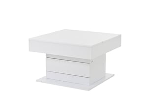 Table basse carré(e) coloris blanc <strong>ATELIER CONFORTIEL</strong> <strong></strong> - 70 cmx70 cm