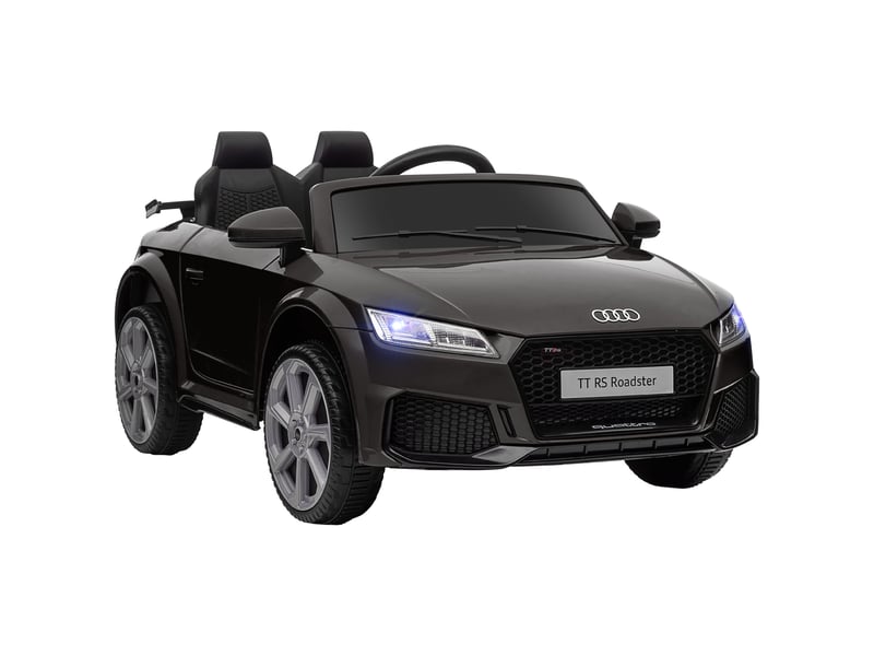  Voiture électrique enfant véhicule électrique enfant audi tt rs 12 v 30 w v. Max. 3 kmh télécommande 2,4g effets sonores + lumineux noir  - Conforama A