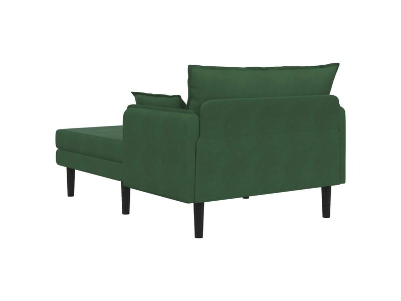 Vidaxl grande méridienne vert foncé tissu en velours côtelé - Conforama E