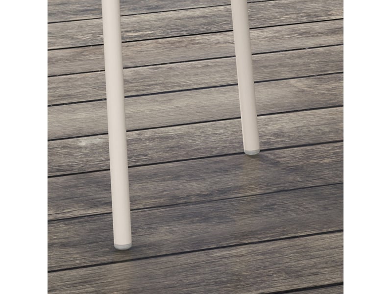  Lot de 4 chaises de jardin empilables 59x55x84 cm – gris – accoudoirs, dossier haut et structure acier  - Conforama D