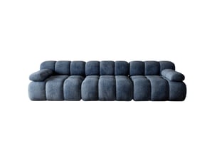Canapé droit compressé fixe <strong>MODFU</strong> <strong></strong> 3 places Tissu bleu