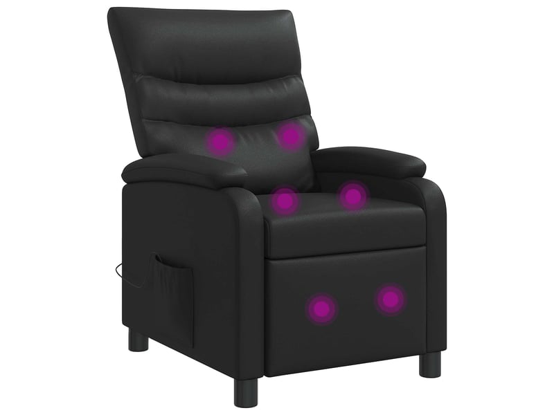  Vidaxl fauteuil de massage inclinable noir simili cuir  - Conforama A