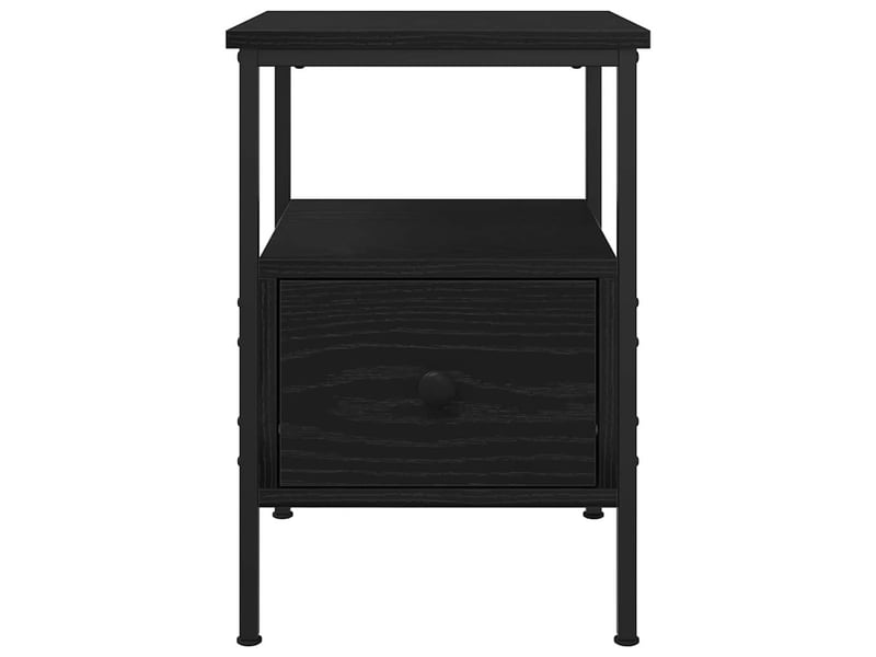  Table de chevet - cabinet de chevet - table de nuit chêne noir 34 x 36 x 50 cm bois d'ingénierie  - Conforama E