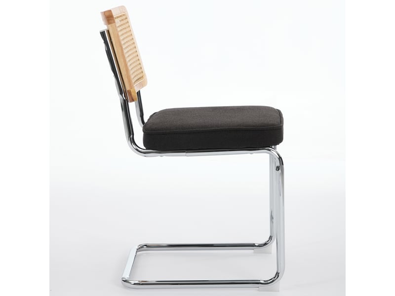  Lot de 2 chaises de salle à manger avec dossier en rotin, noir W3223P509435 - Conforama B