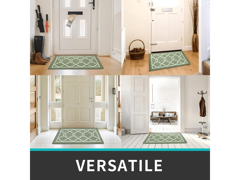  Paillasson antidérapant,tapis de porte intérieur et extérieur absorbant et résistant,tapis d'entrée lavable en machine,anti-poussière - 50 x 80 cm,v  - Conforama D