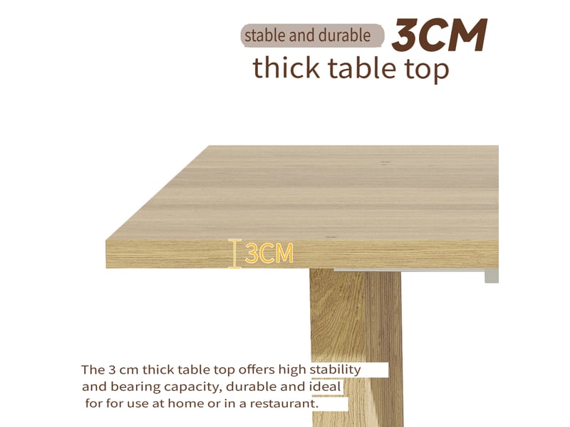  Table à manger extensible 140 à 200 x 90 cm, 6 à 8 personnes, plateau rectangulaire épais, décor chêne  - Conforama C