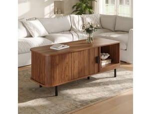 Table basse rectangulaire coloris marron <strong>WISHDOR</strong> <strong></strong> - 40 cmx110 cm