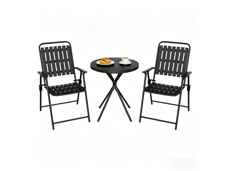  Ensemble de salon de jardin 3 pièces, mobilier extérieur, conversation et pelouse  - Conforama A