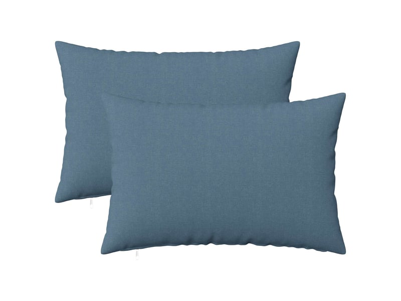  Lot de 2 coussins avec oreiller, coussins décoratifs heerlen bleu denim tissu cf50172  - Conforama B