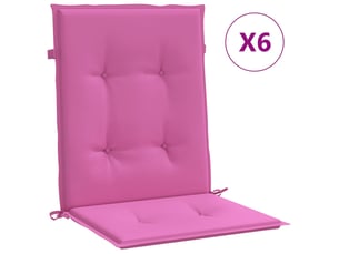 Lot de 6 coussins de dossier,  coussins de dos, tissu oxford rose cf59465