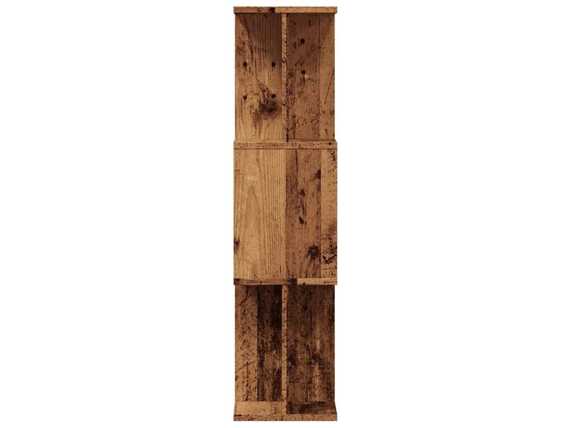  Bibliothèque, meuble de rangement salon vieux bois 80x24x96 cm bois d'ingénierie  - Conforama E