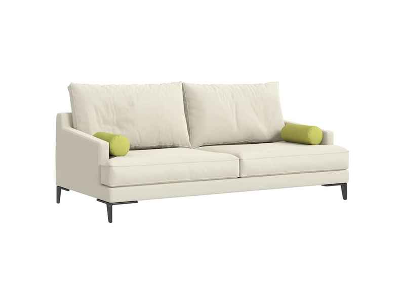 Lot de 2 coussins d'accent, coussins décoratifs, coussins lombaires tissu vert clair ø 15 x 40 cm cf56710 - Conforama C