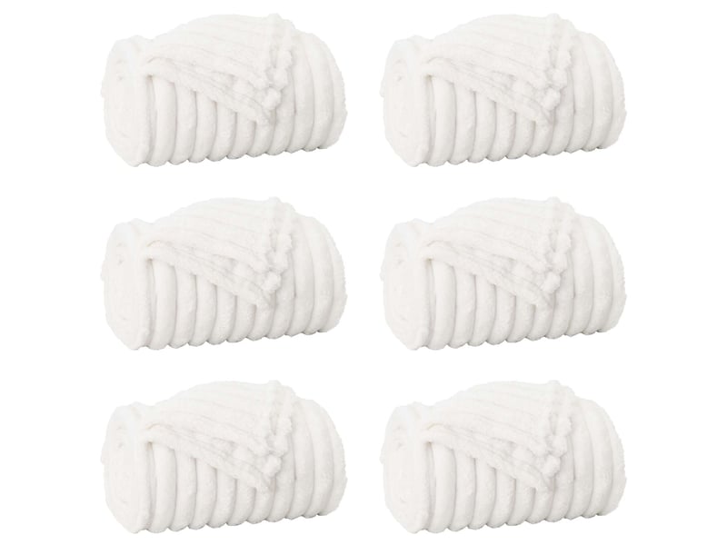  Couverture jetée de canapé 6 pcs blanc 150x130 cm 2.85 kg polaire  - Conforama A