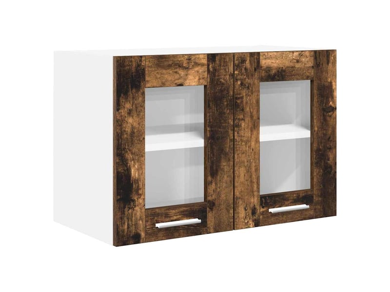  Meuble de rangement cuisine, armoire suspendue 2 pcs chêne fumé bois d'ingénierie shl4559  - Conforama E