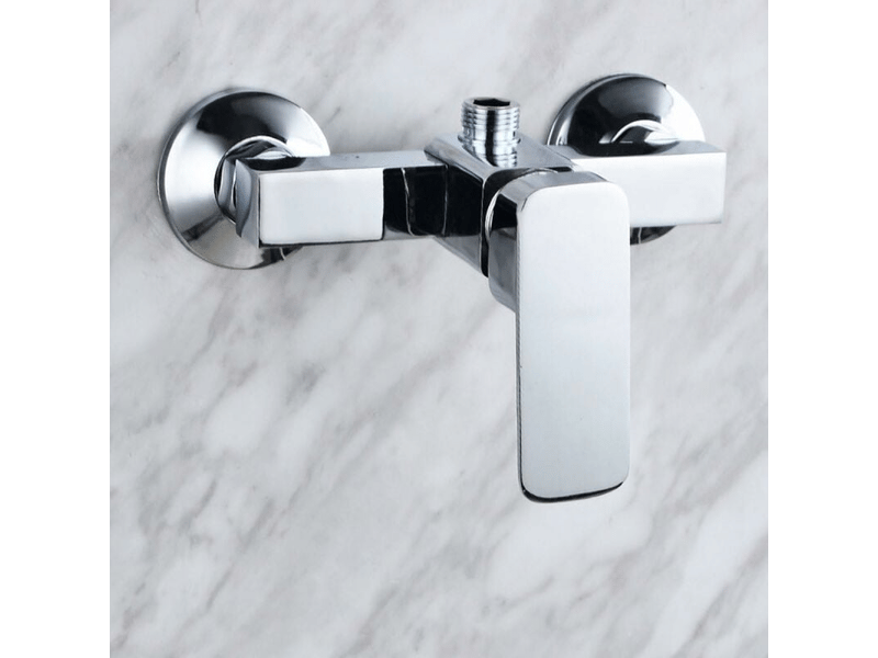  Robinet de douche mural chromé moderne avec robinet de douche d'eau chaude et froide  - Conforama B