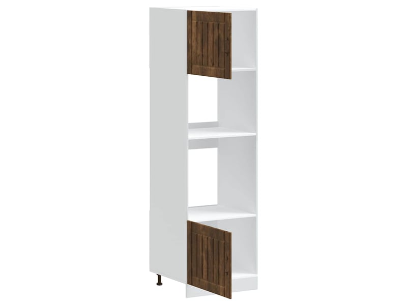 Meuble de rangement, armoires de four lucca chêne fumé bois d'ingénierie - Conforama E