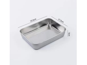 Bac de cuisson en inox rectangulaire 23x17x5cm