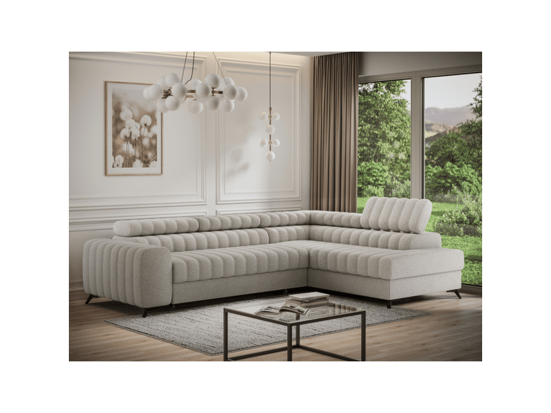  Canapé d'angle collection kanedojo coloris beige  - Conforama C