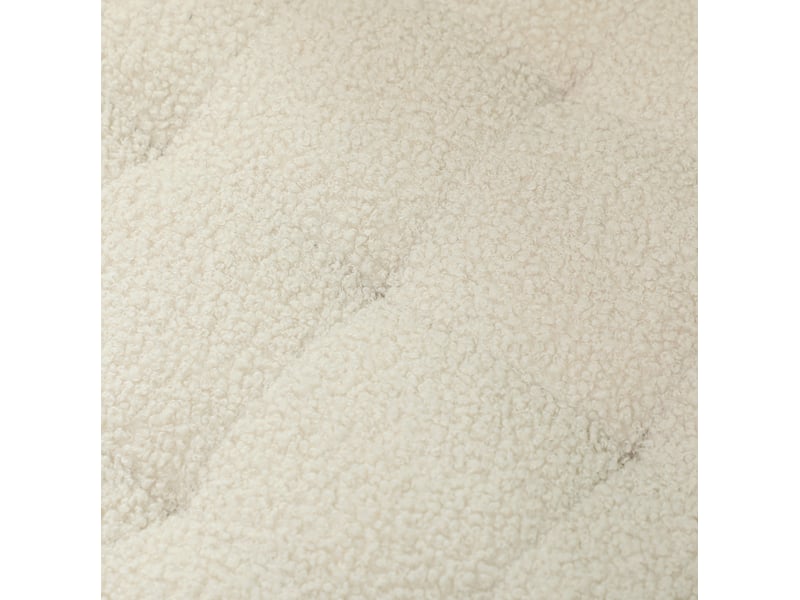  Pouf de rangement 45x45x41 cm avec couvercle bois blanc crème  - Conforama C