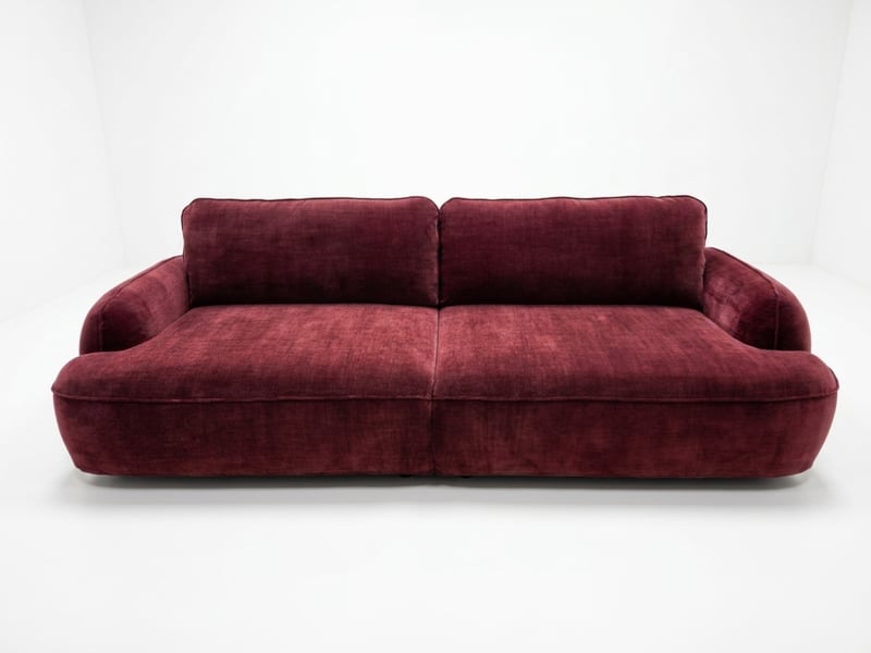  Bobochic canapé droit convertible 4 places celeste tissu lisse rouge CELESTE - Conforama A