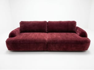 Canapé droit convertible <strong>BOBOCHIC</strong> <strong>CELESTE</strong> 4 places Tissu rouge avec coffre de rangement