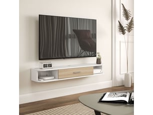 Meuble tv coloris blanc  <strong></strong>  <strong></strong>